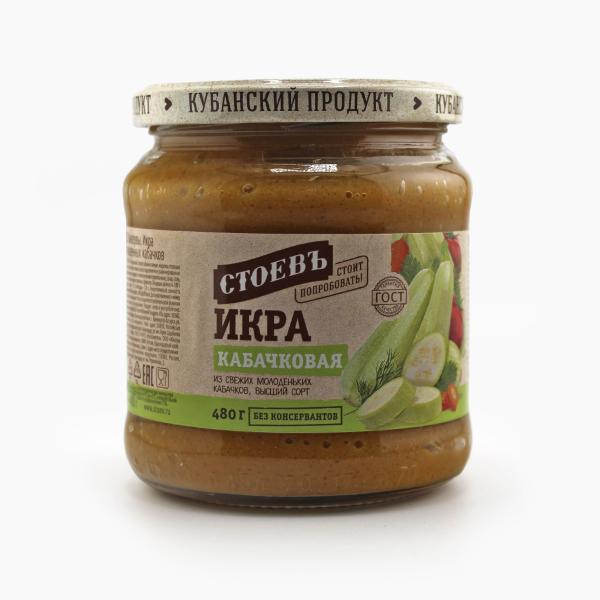 Икра СТОЕВЪ из кабачков 480 гр ст/б